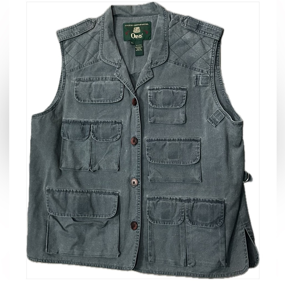 Orvis Vintage Cargo Vest Sz XL